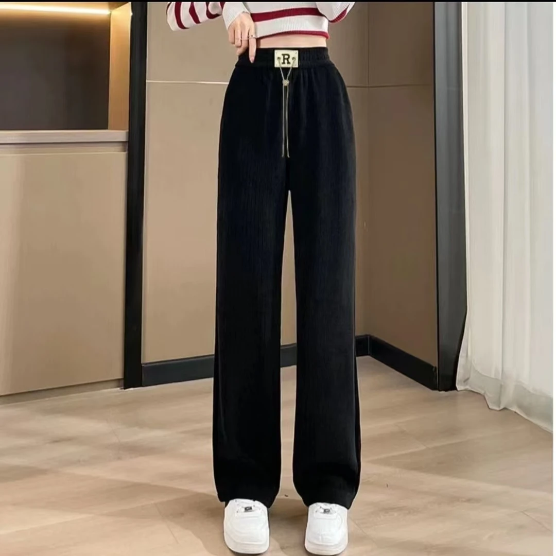 88029洋气百搭R标链条阔腿裤