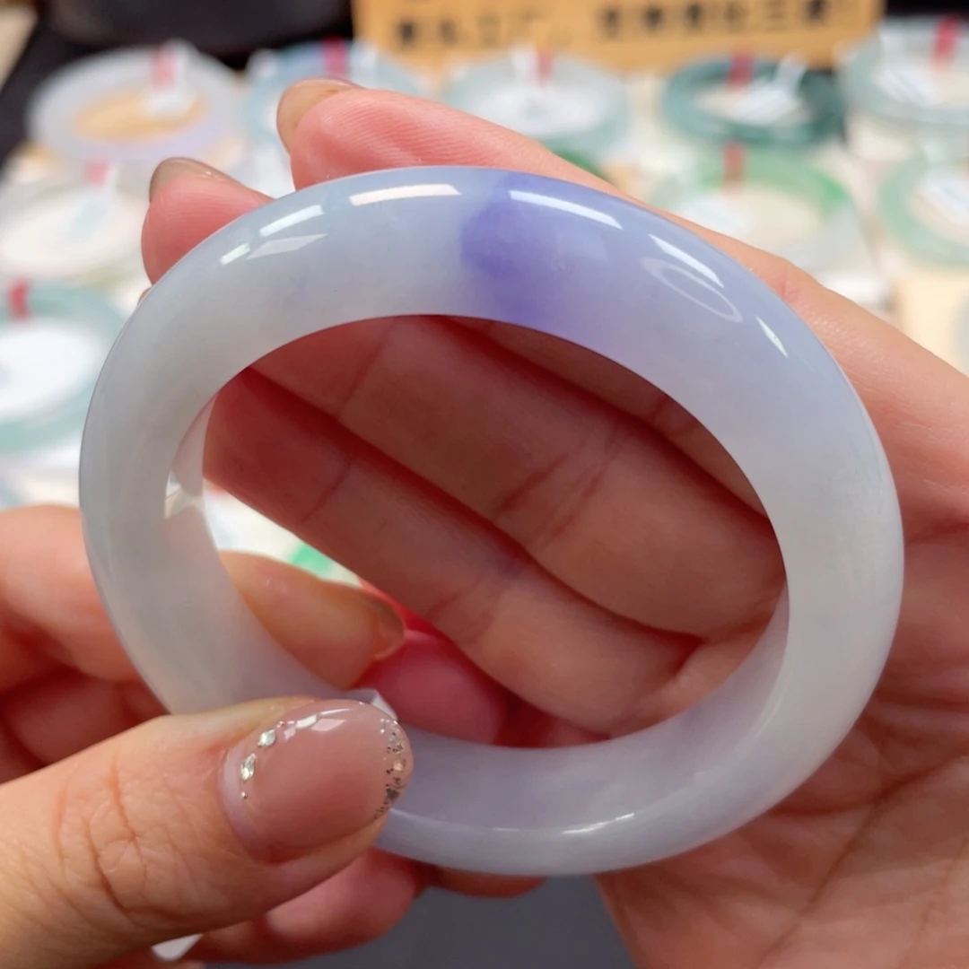 未镶嵌手镯翡翠27号梦幻香芋紫仙气镯