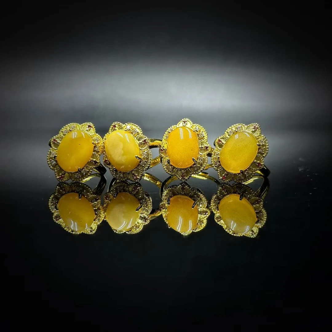 【缪老师严选 SJ1216  蜜蜡戒指 多样性发其一