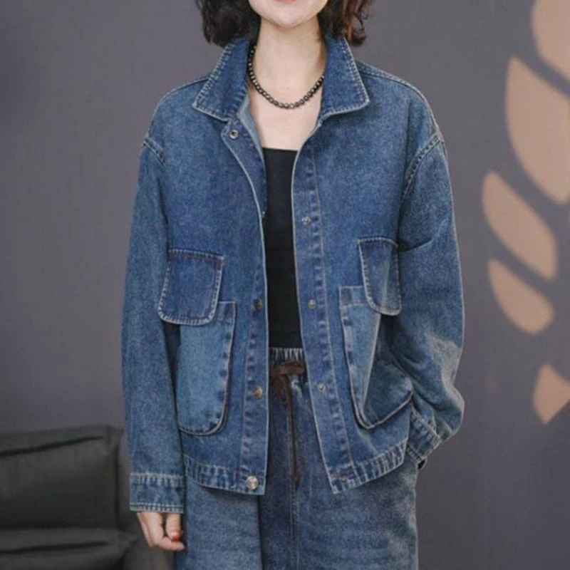 十一3133蓝2025春季新款女士水洗牛仔外套百搭牛仔上衣显瘦夹克