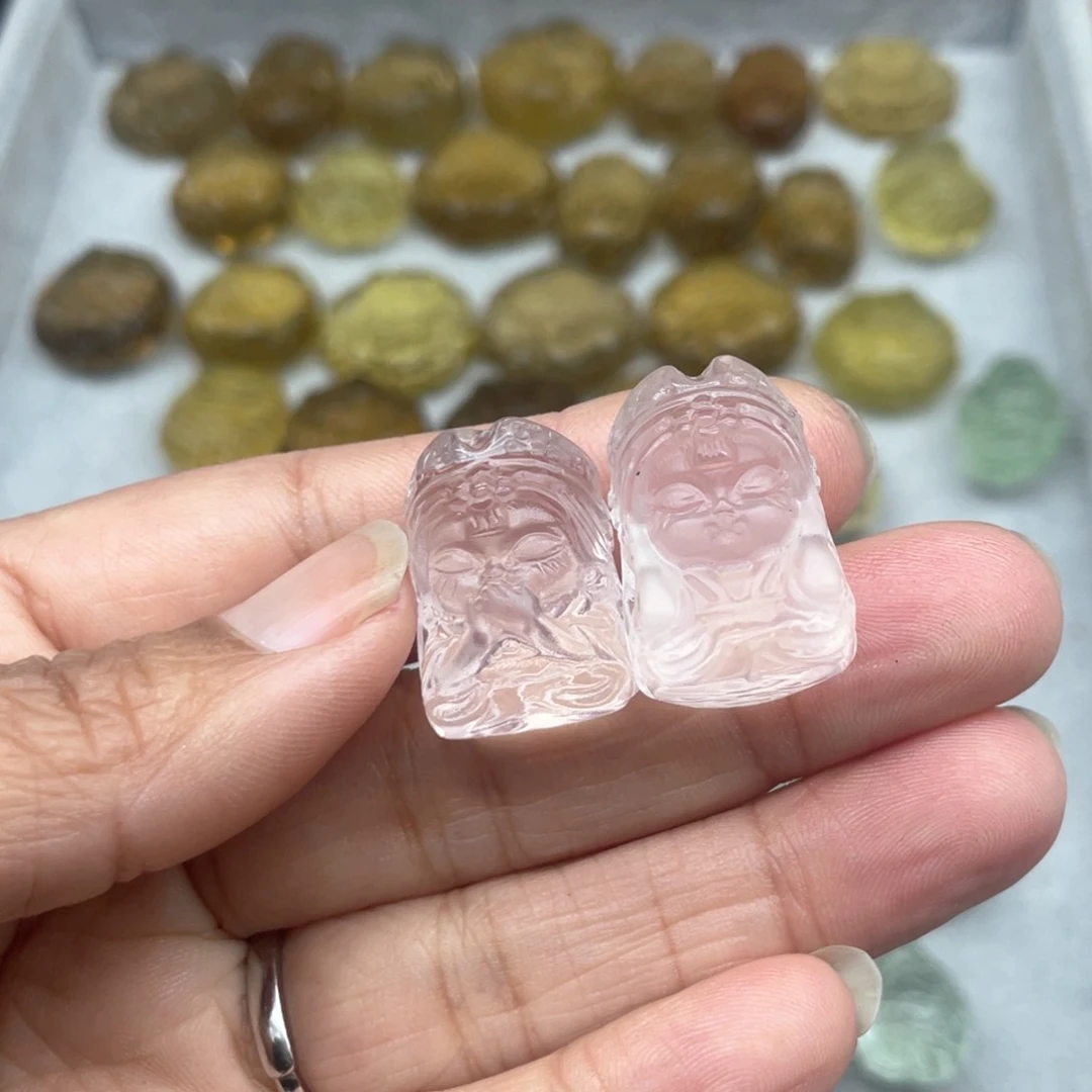 水晶吊坠(不含链)未镶嵌双**瑜