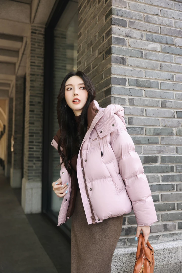 着墨秋冬短款连帽时尚羽绒服DYTF703