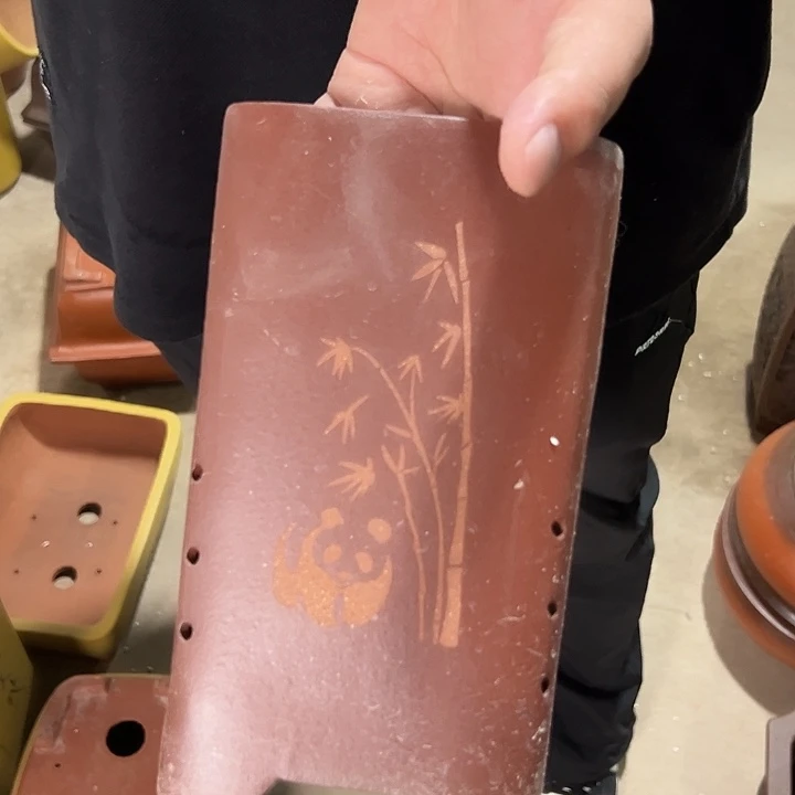 紫砂花盆口口快快乐乐