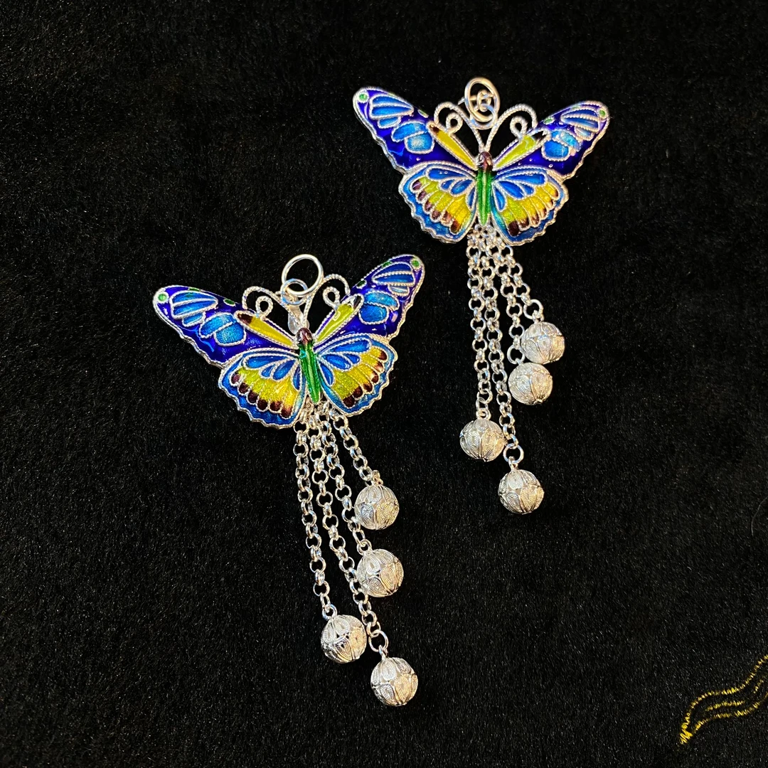 足银银制品 【铭记珠宝】足银蝴蝶吊坠16-DM249H265【多样性发一件】