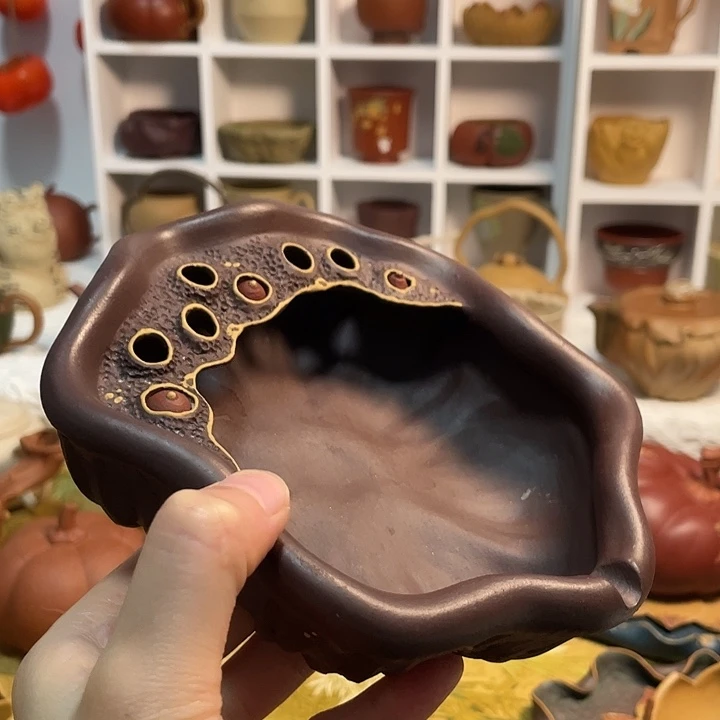 紫砂茶宠?***子莲蓬建水