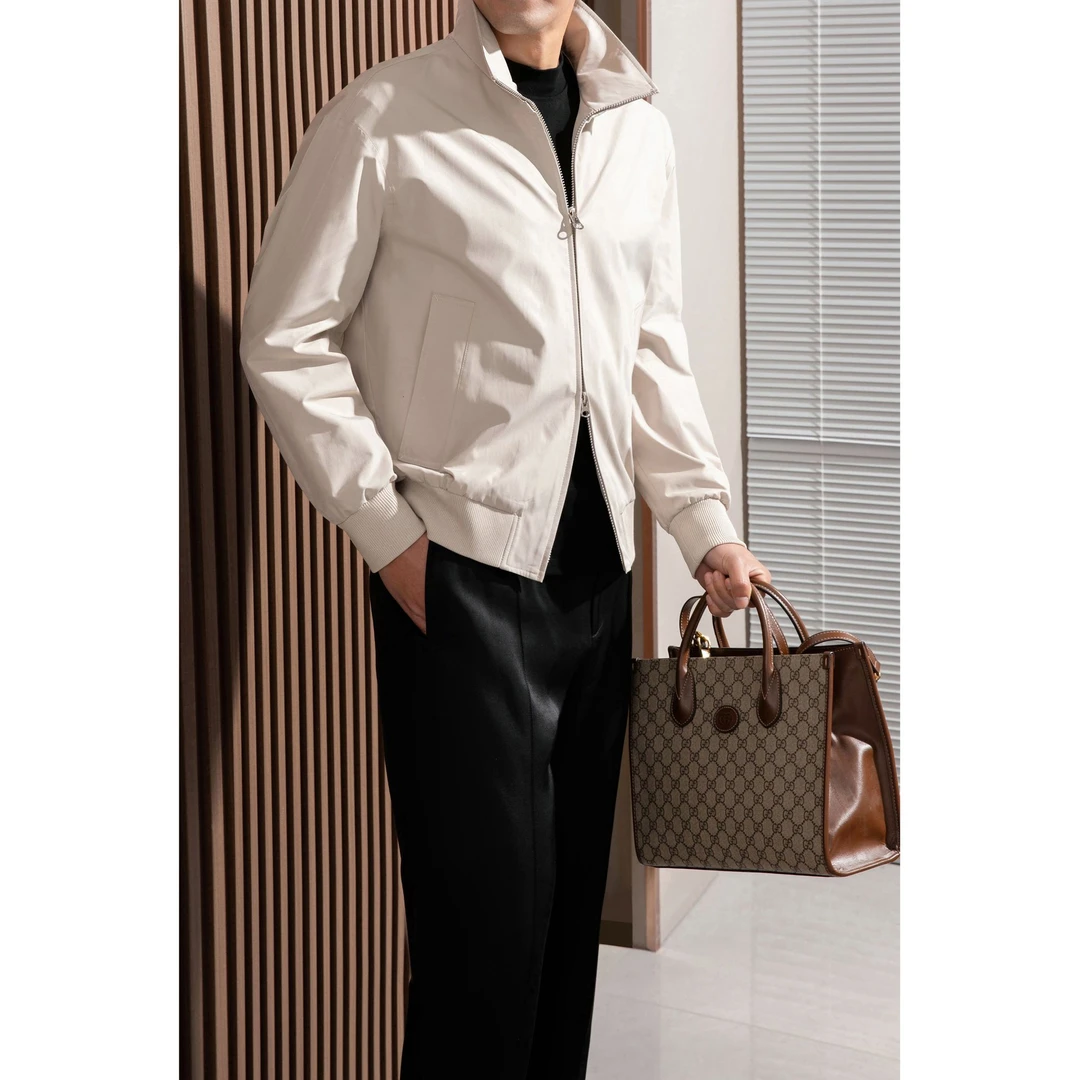 KRONE STONE   卝石【茄克系列】立领纯色休闲复古老钱风男士外套