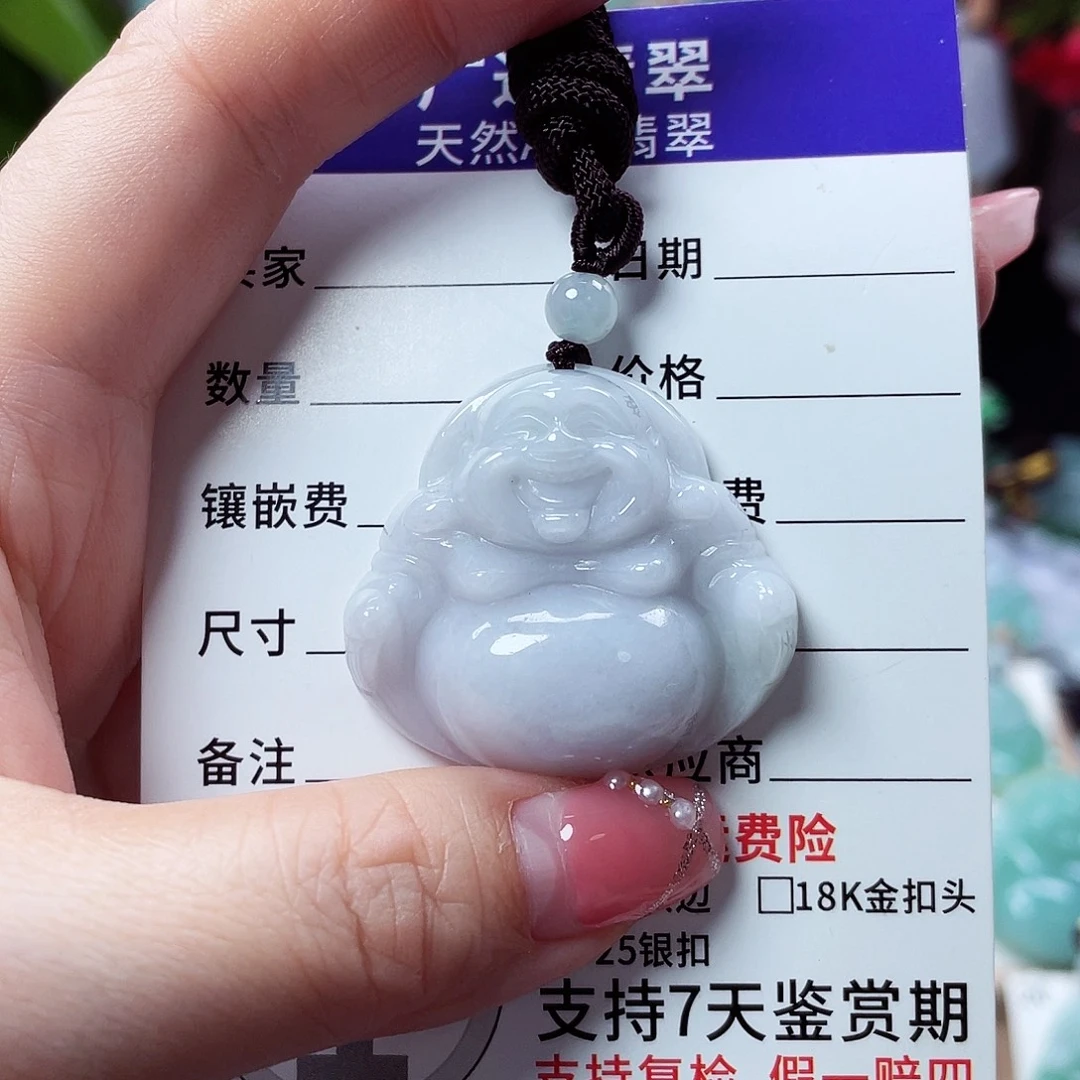 翡翠未镶嵌颈饰佛公03