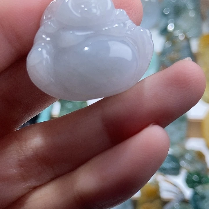颈饰未镶嵌翡翠天然翡翠玉石有纹