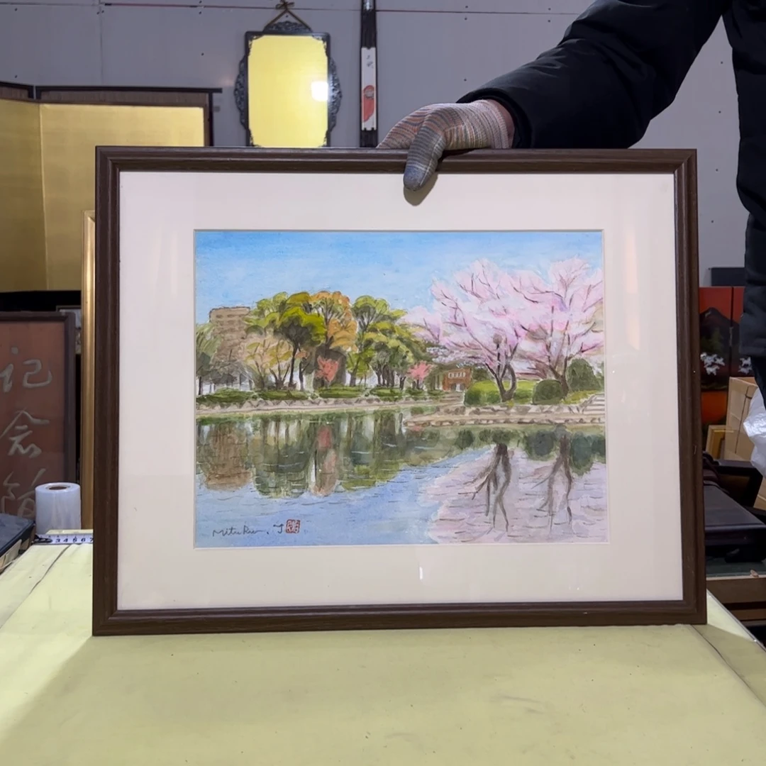 绘画城**丹屏风框画茶空间设计