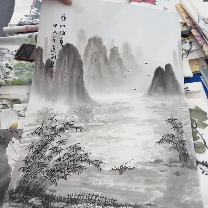 国画宣纸纯手绘字画