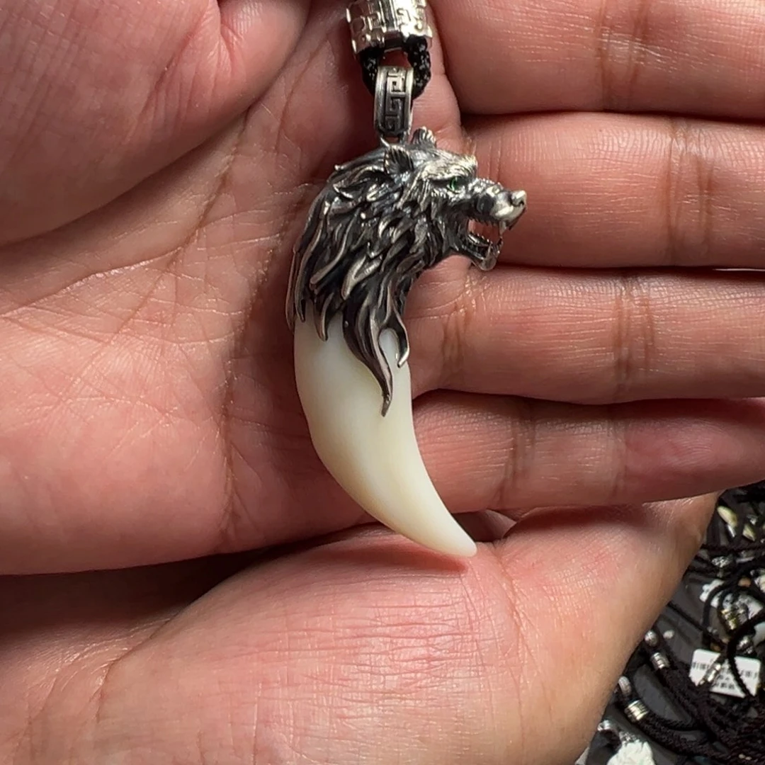 和田玉颈饰银S925镶嵌白*堂