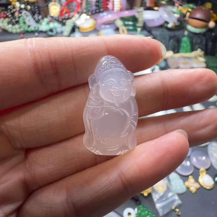 未镶嵌颈饰玛瑙/玉髓财神吊坠