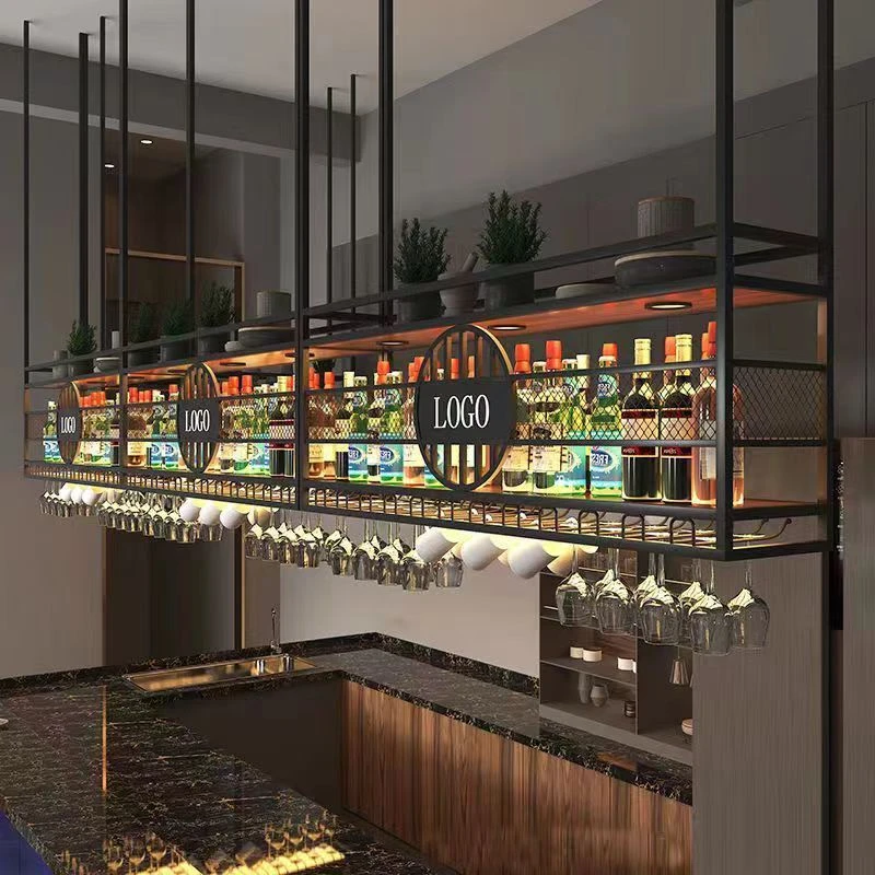 多功能简约风北欧框架结构酒架创意餐厅酒架子收纳架