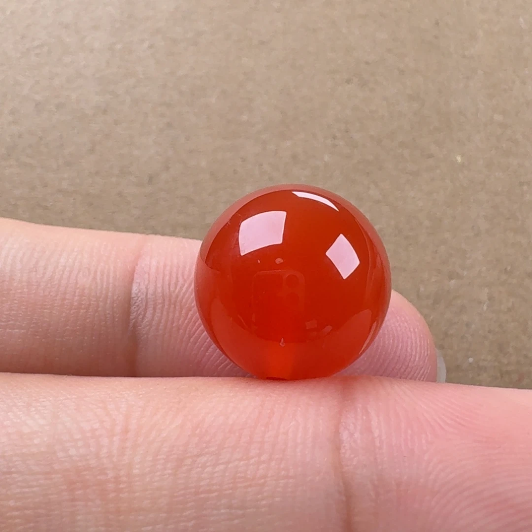 南红玛瑙未镶嵌圆珠14.4