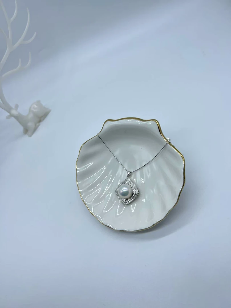 坠链均925银 【海洋●福利专属】高贵典雅温婉吊坠13mm左右 197