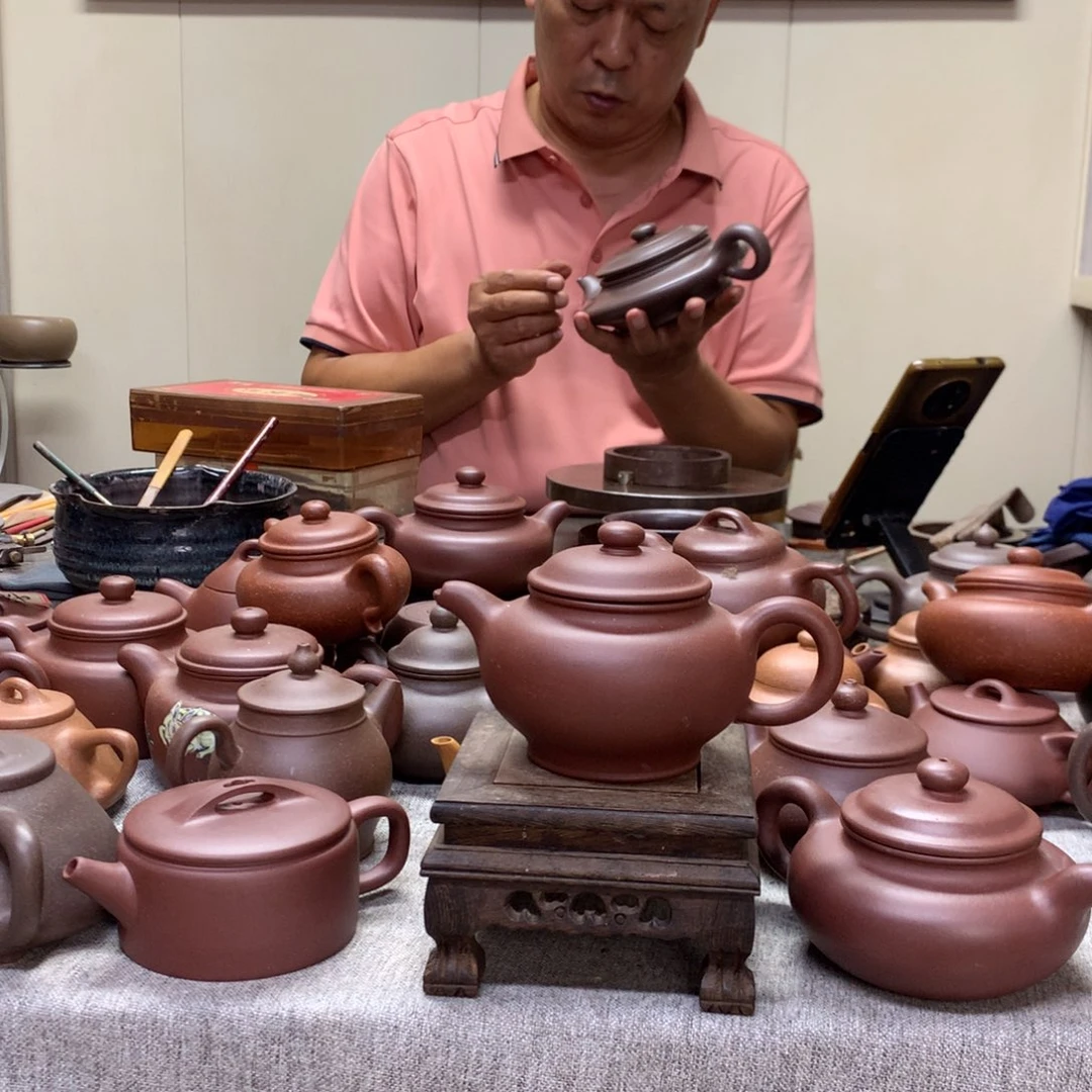 清水泥茶壶掇只280 C半手工制作