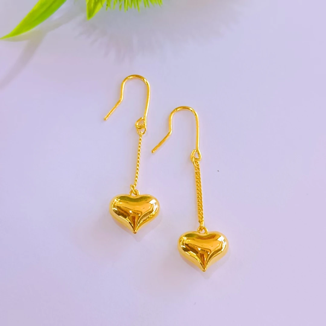 【富远黄金】足金爱心耳挂FYHR01020552