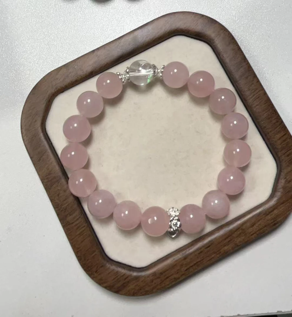 【泡泡家】天然粉水晶手串