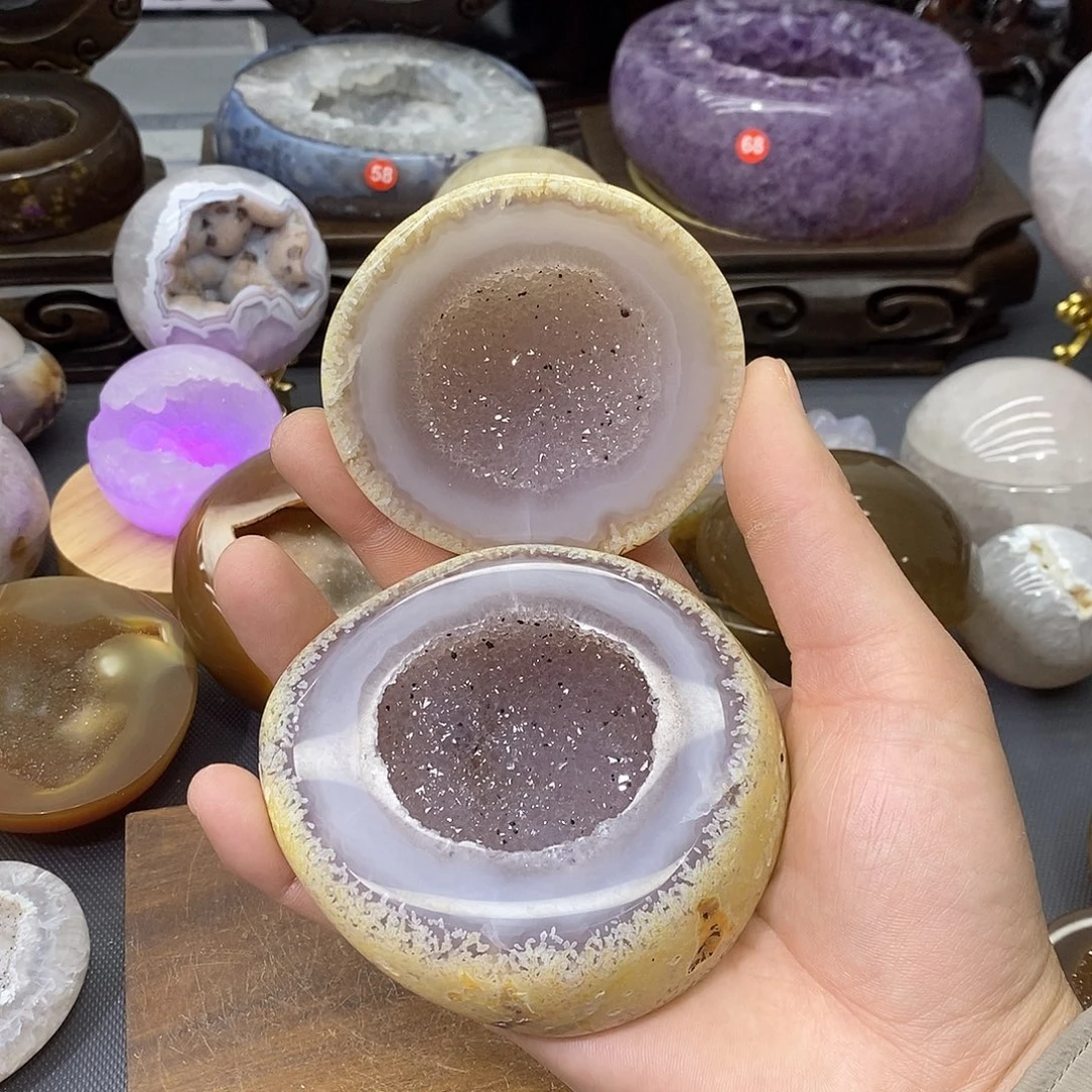 紫晶未镶嵌摆件聚宝盆
