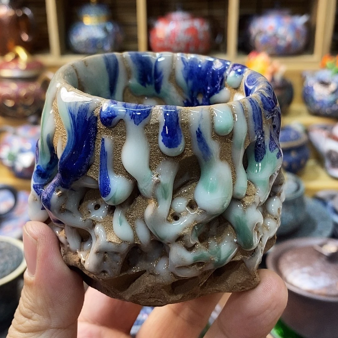 粗陶柴烧志野茶器
