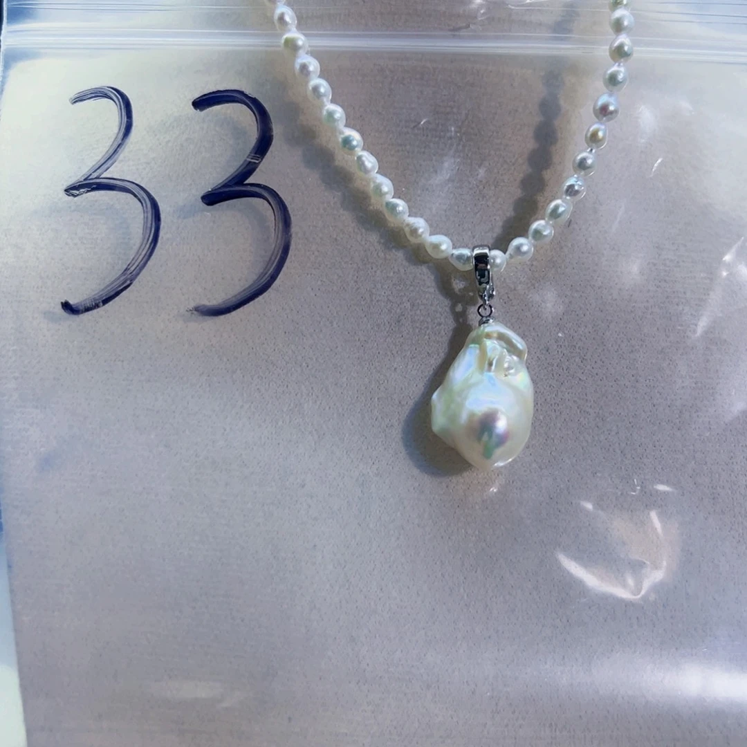 合金淡水珍珠颈饰