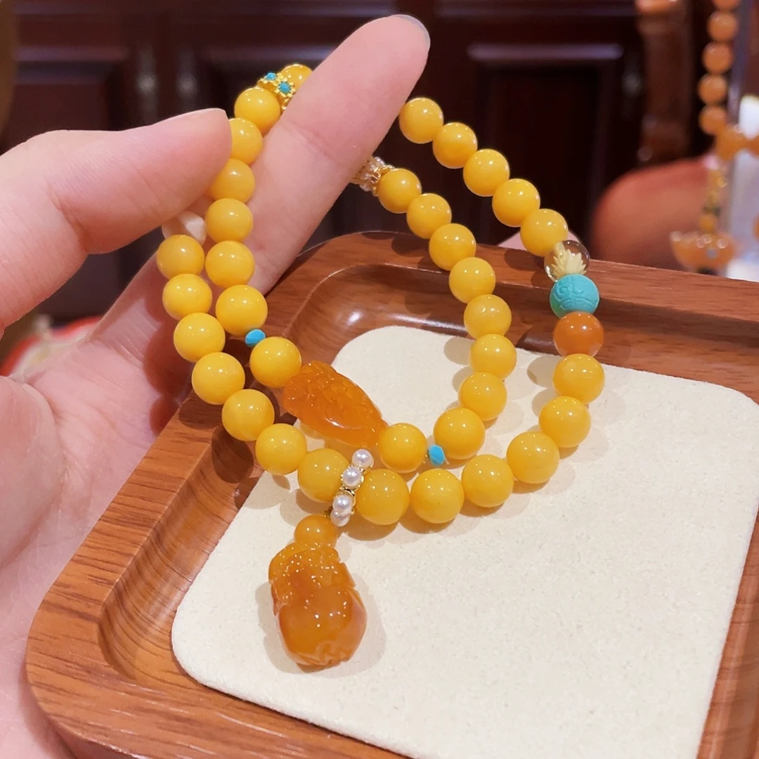 蜜蜡未镶嵌手串手串