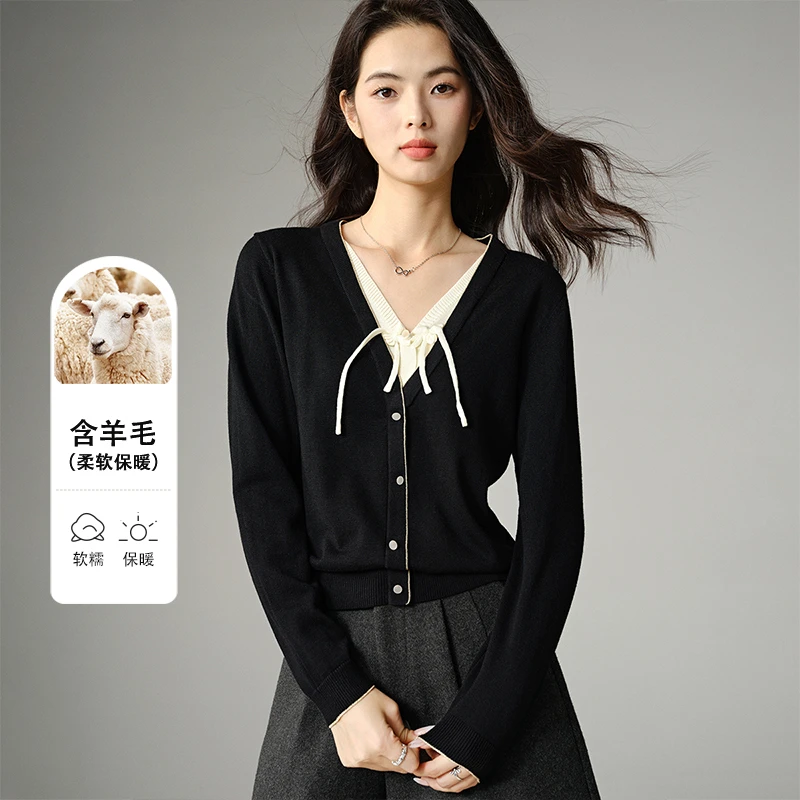 晚白【新品】2025含上衣套头针织衫女25052551