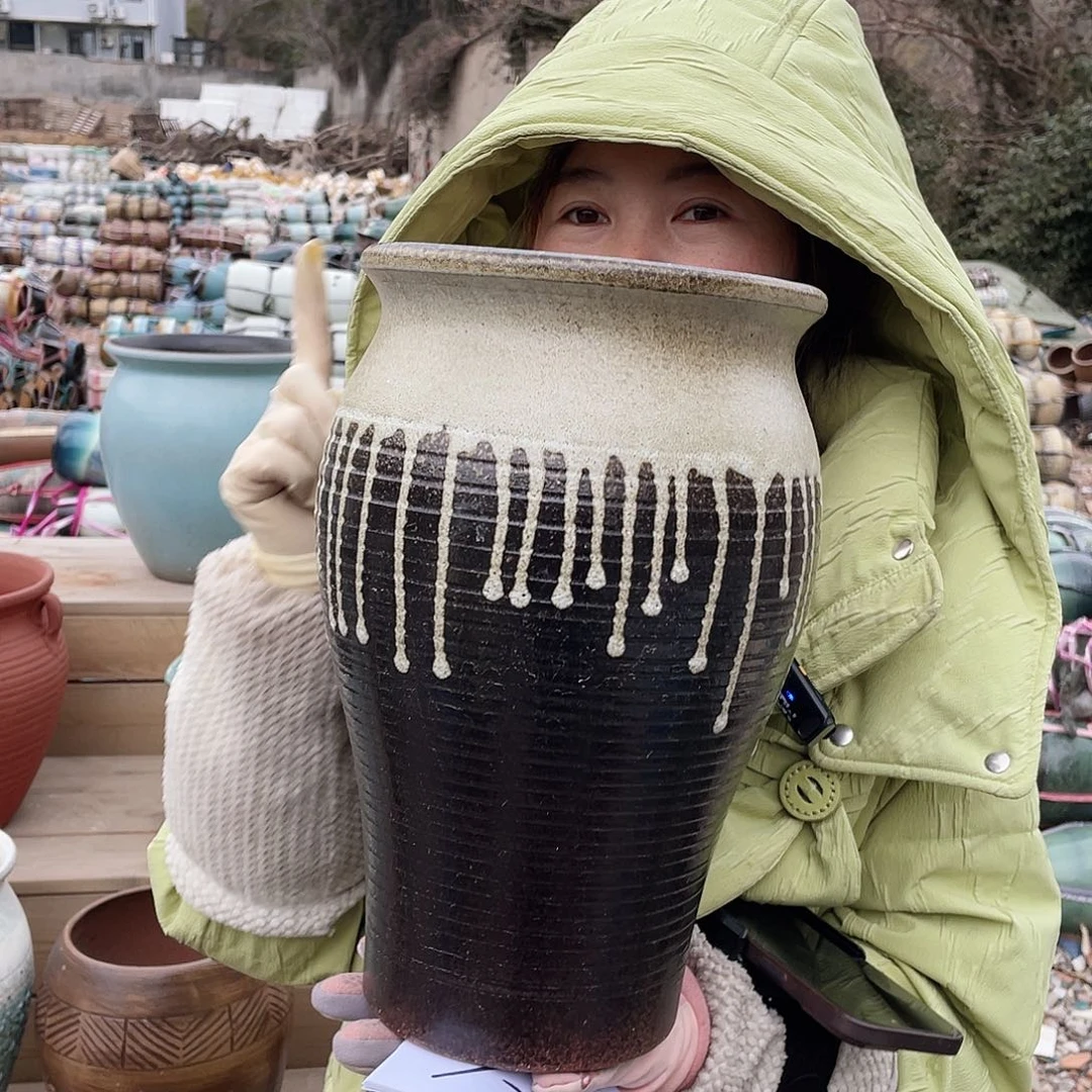 红陶王嫂花盆0211-A19