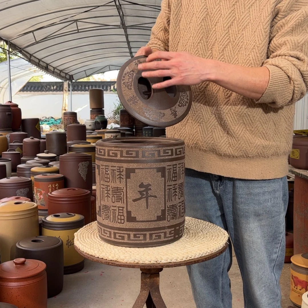 紫砂茶叶罐10 饼茶叶罐