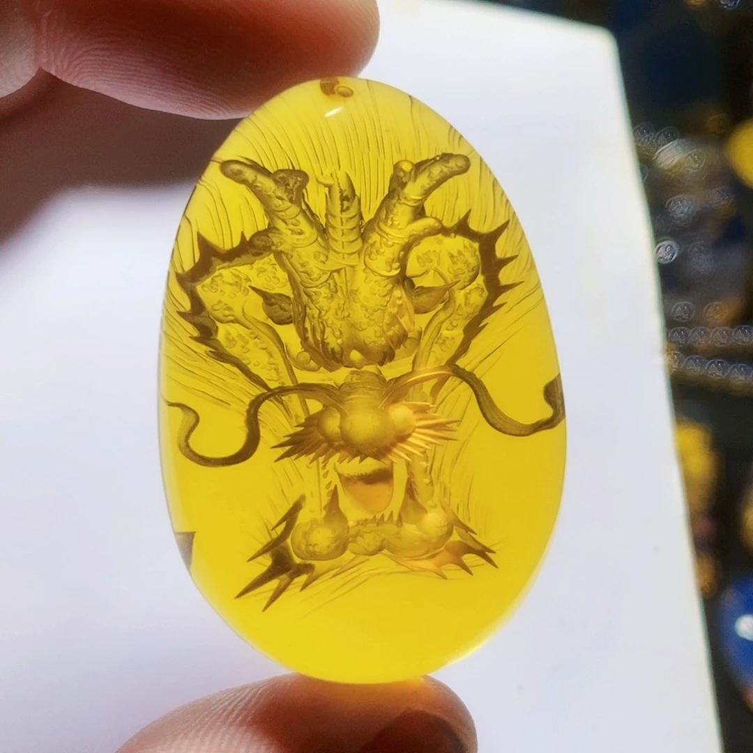 【闪购商品】蓝珀颈饰未镶嵌蓝珀阴雕