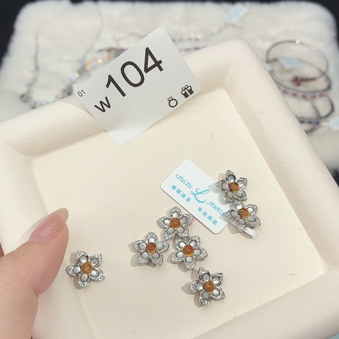 银S925镶嵌水晶珠宝半成品