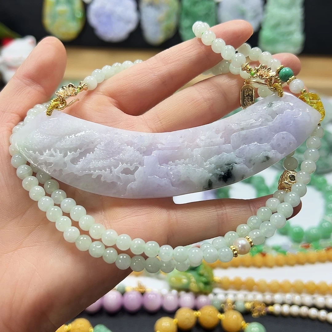 翡翠未镶嵌颈饰吊坠