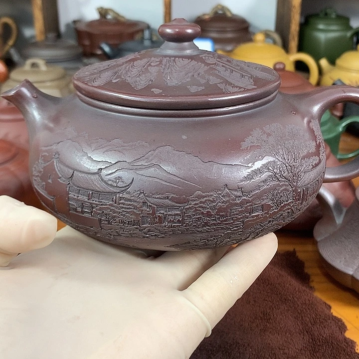 包***爱紫砂茶壶紫砂微瑕