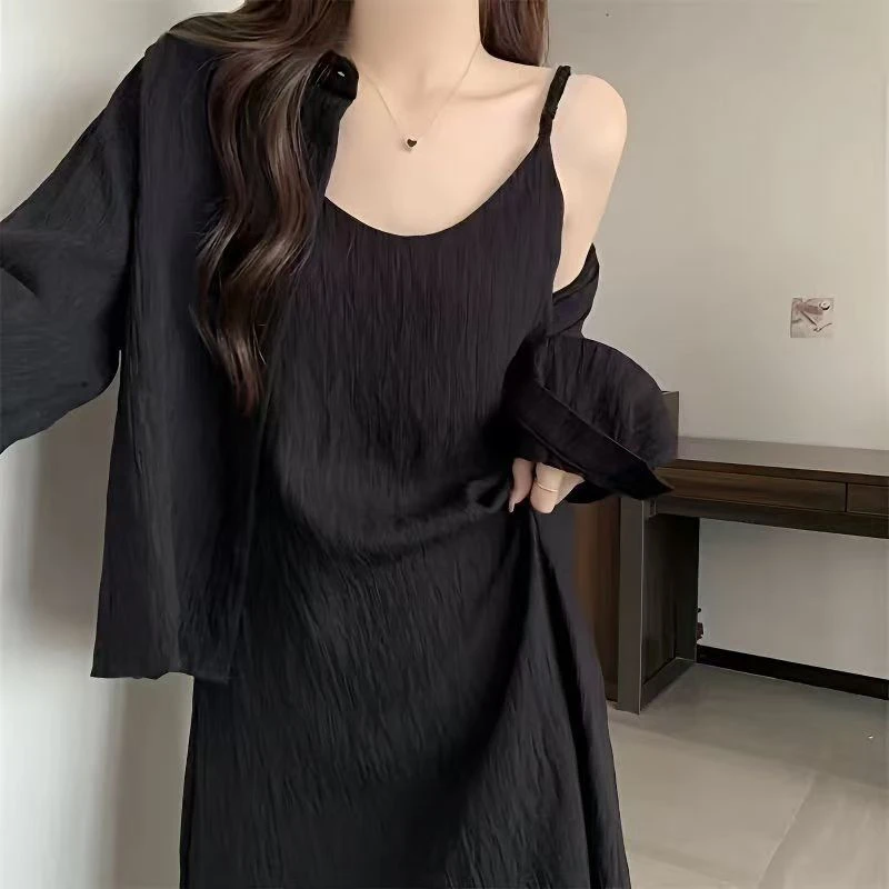 【亏本清货】吊带裙小黑裙连衣裙女新打底外穿内搭背心裙中长款