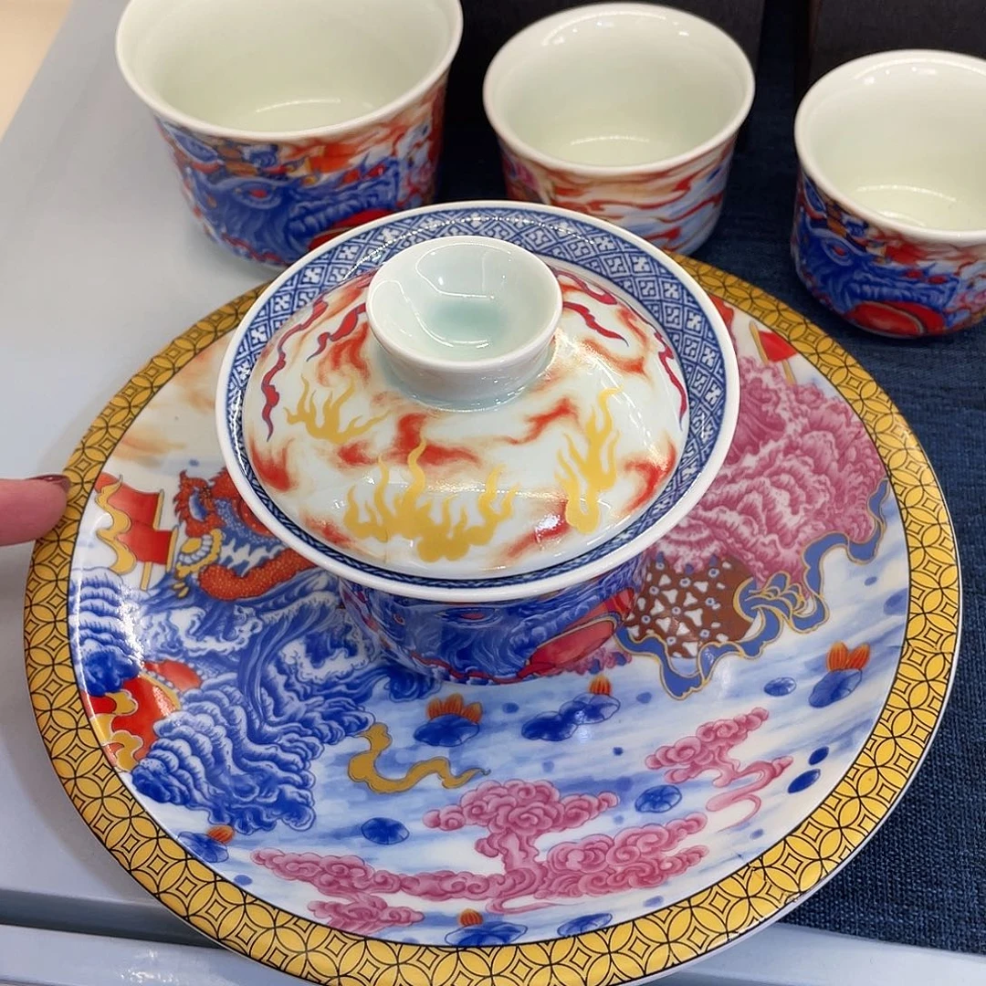 陶景德陶瓷盖碗茶具