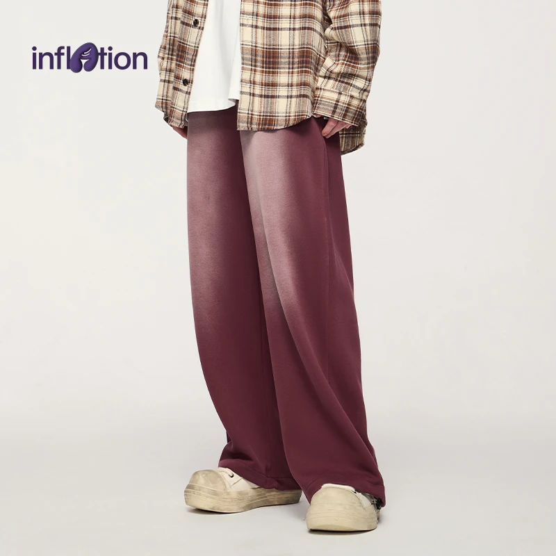 膨胀潮牌喷马骝卫裤2024秋冬新品多色美式街头做旧阔腿休闲长裤