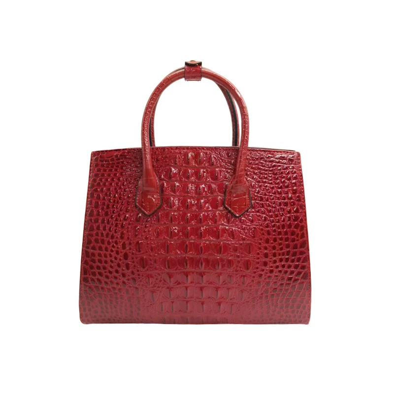 2025年新款轻奢百搭单肩斜挎包 7807-酒红色鳄鱼纹