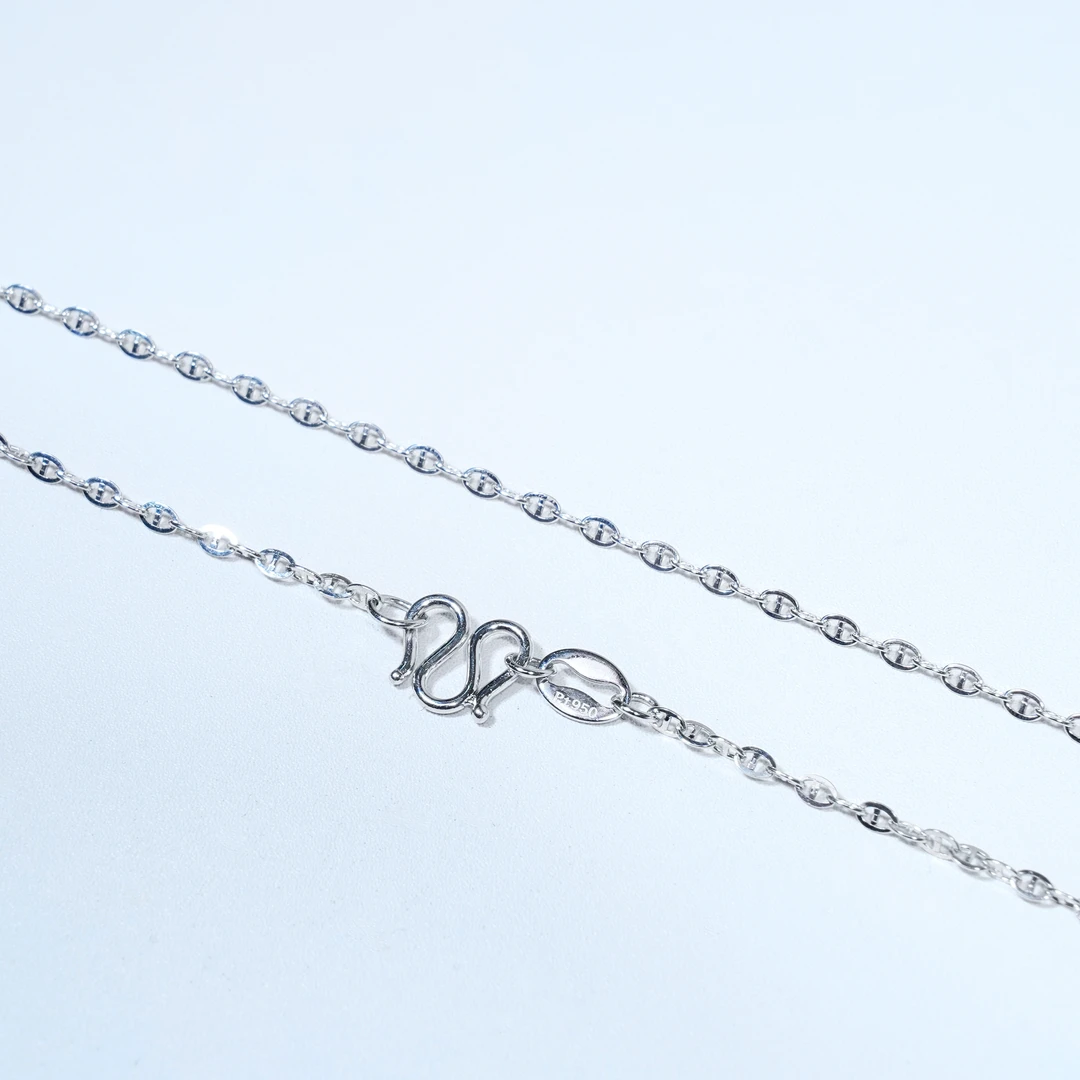 柴尔德珠宝铂金Pt950进口精品猪鼻链时尚潮流款项链