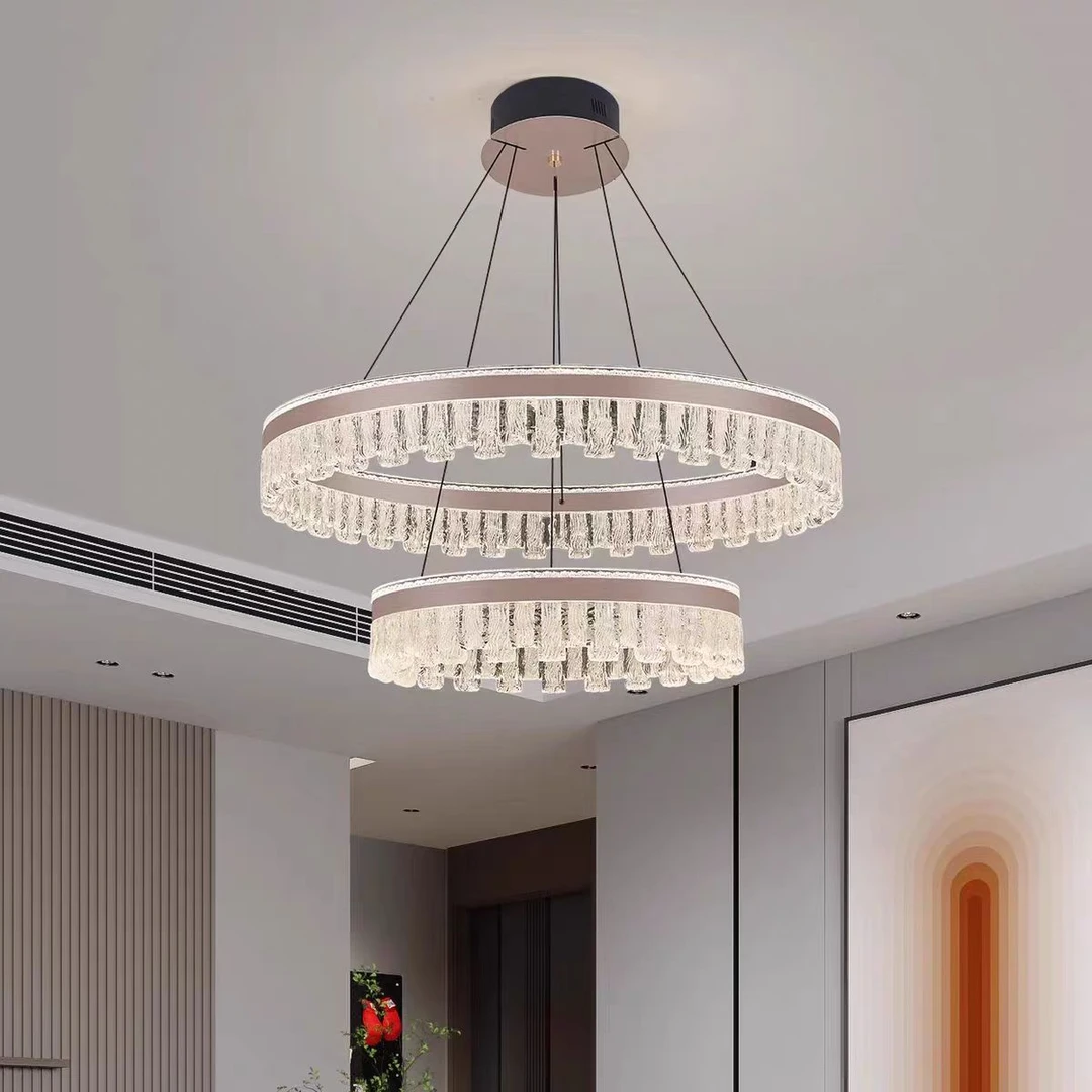 一帘幽梦现代简约客厅卧室餐厅吊灯家用房间大气主卧室大厅后现代