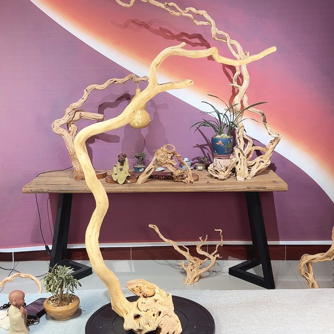 香***山木天然根艺摆件灯架