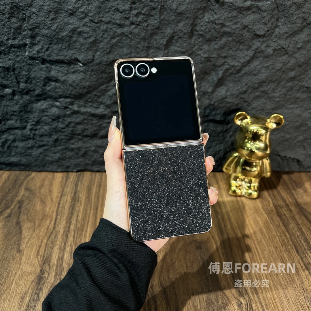 适用于三星ZFlip7折叠屏手机壳flip7新款f7保护套闪粉女网红高级