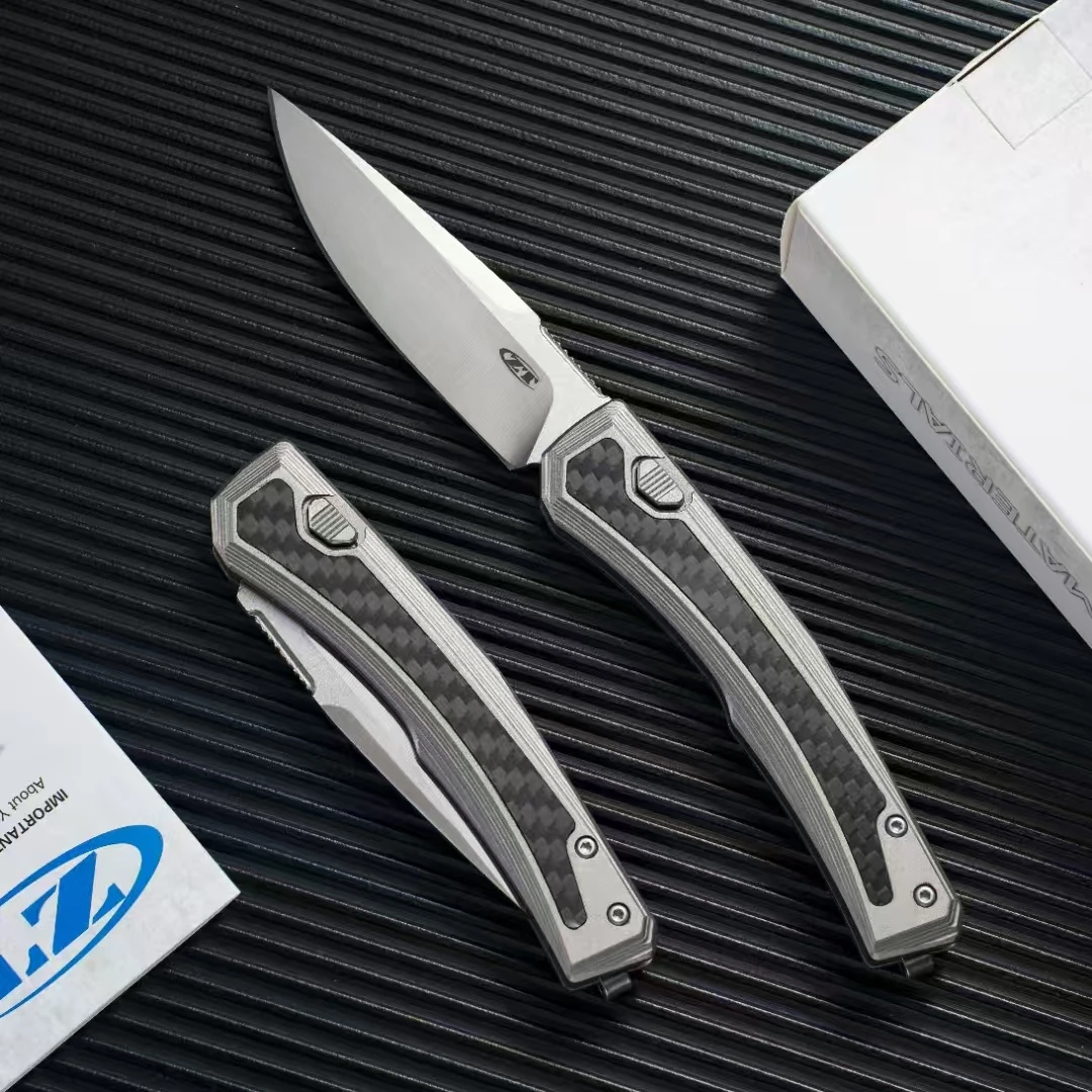 （新疆包邮）ZT0556  外贸微科技折叠刀水果随身携带碳钎维高硬度刀