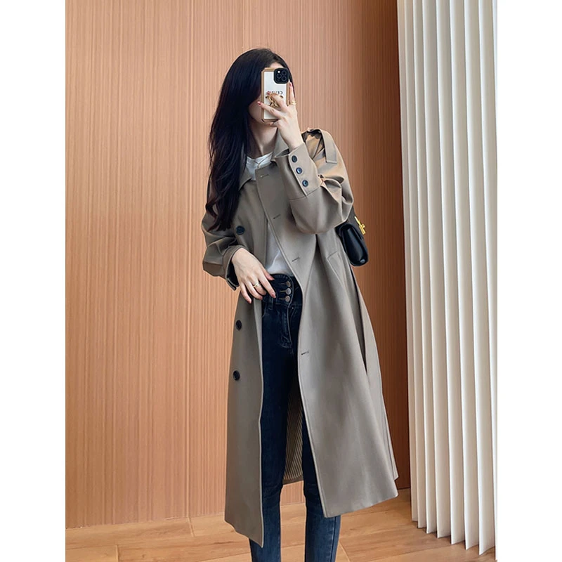 风衣外套女2025年新款过膝长款高端时尚洋气欧货高级感潮春秋大衣
