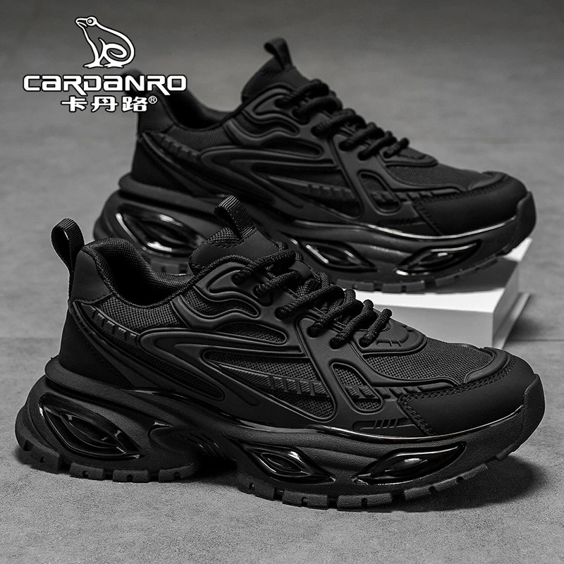 意大利卡丹路黑武士男鞋秋季跑步运动鞋男士网红超火爆款老爹潮鞋