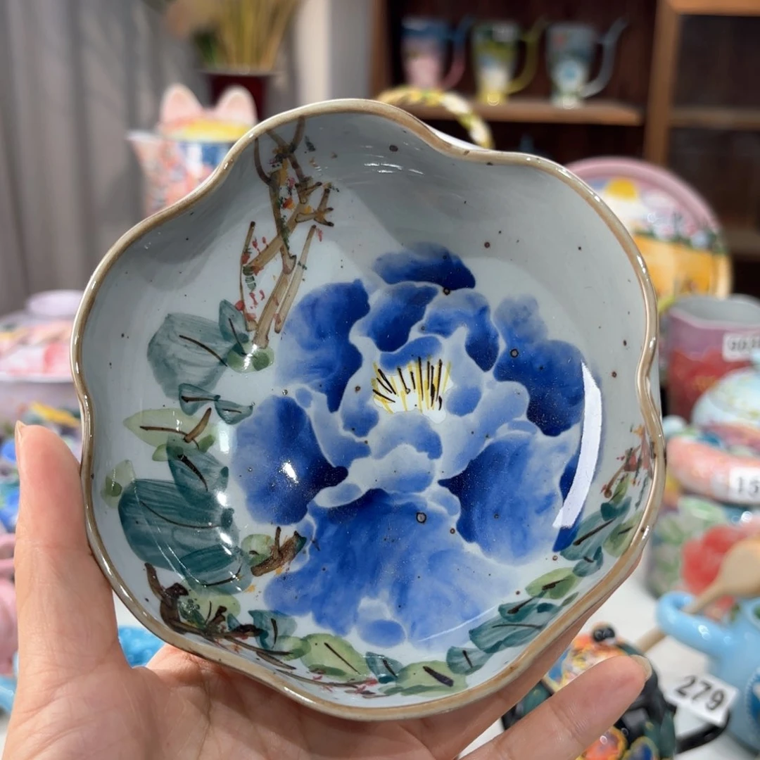 景德镇手绘高温釉下彩陶瓷茶具