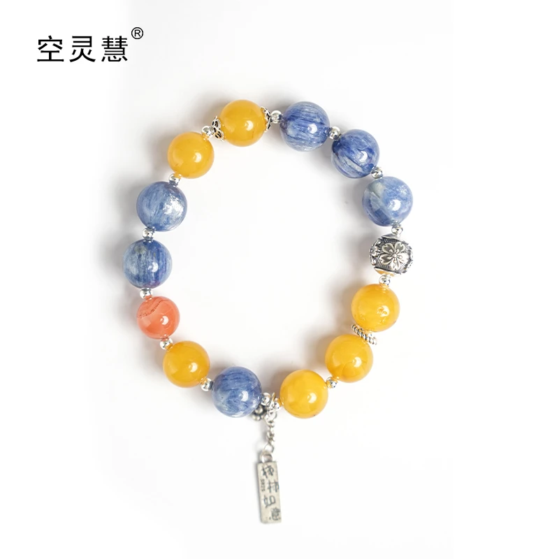 925银仿水晶手链 0389 【蜜蜜+京蓝色】/S925银/高货富婆手串