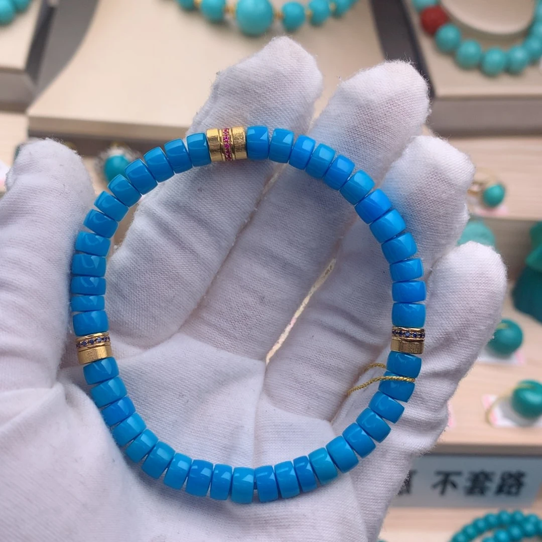 绿松石珠宝奇石18K金镶嵌