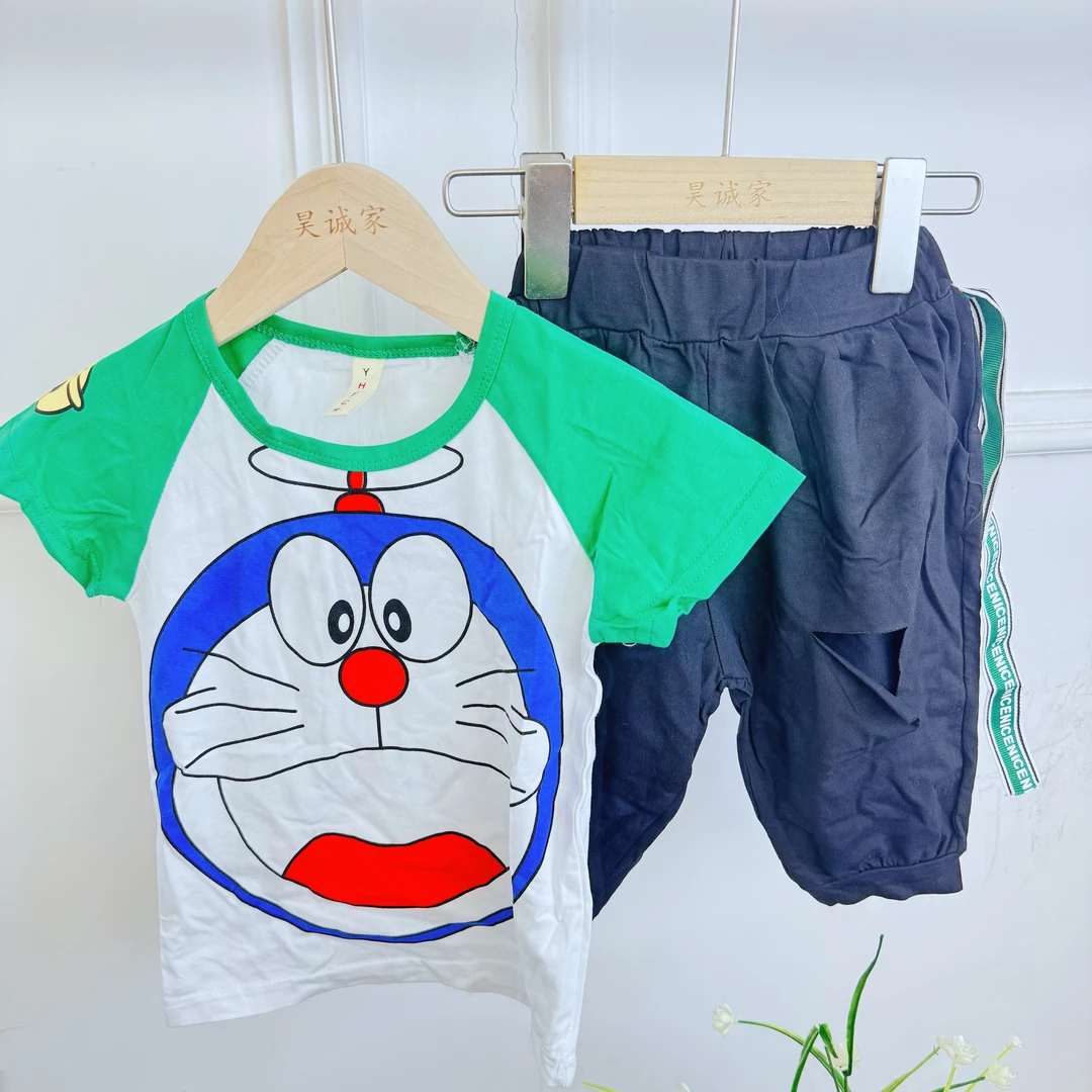 535清仓处理叮当猫短袖套装