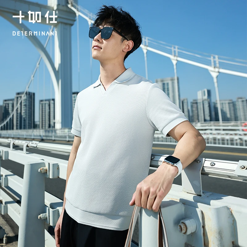 十如仕「华夫格速干 」男士户外休闲半袖运动舒适T恤春夏P24-0203