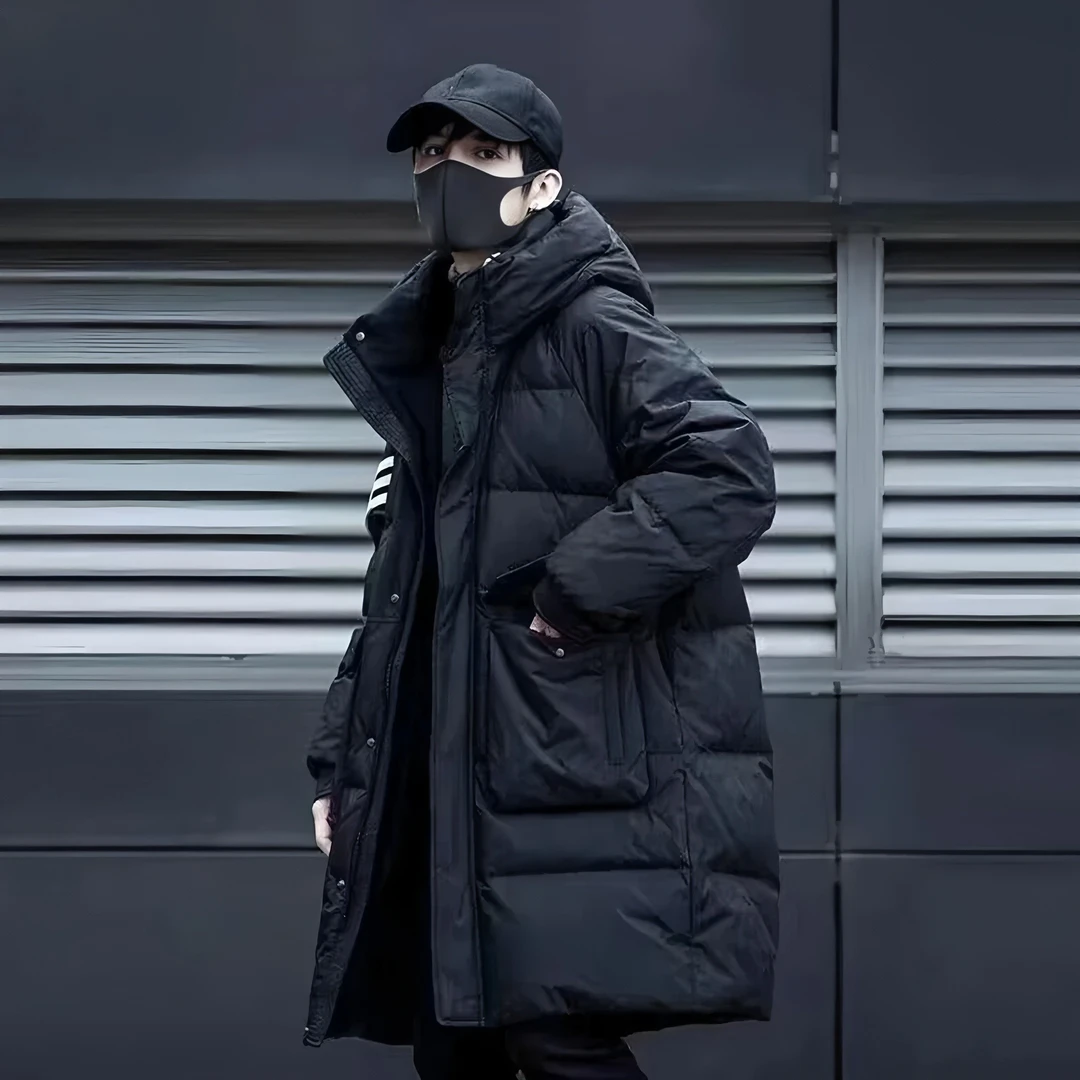 90鸭绒连帽羽绒服户外工装百搭情侣款外套 2812